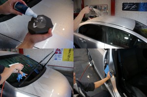 コーティング専用コンディショナーの塗布